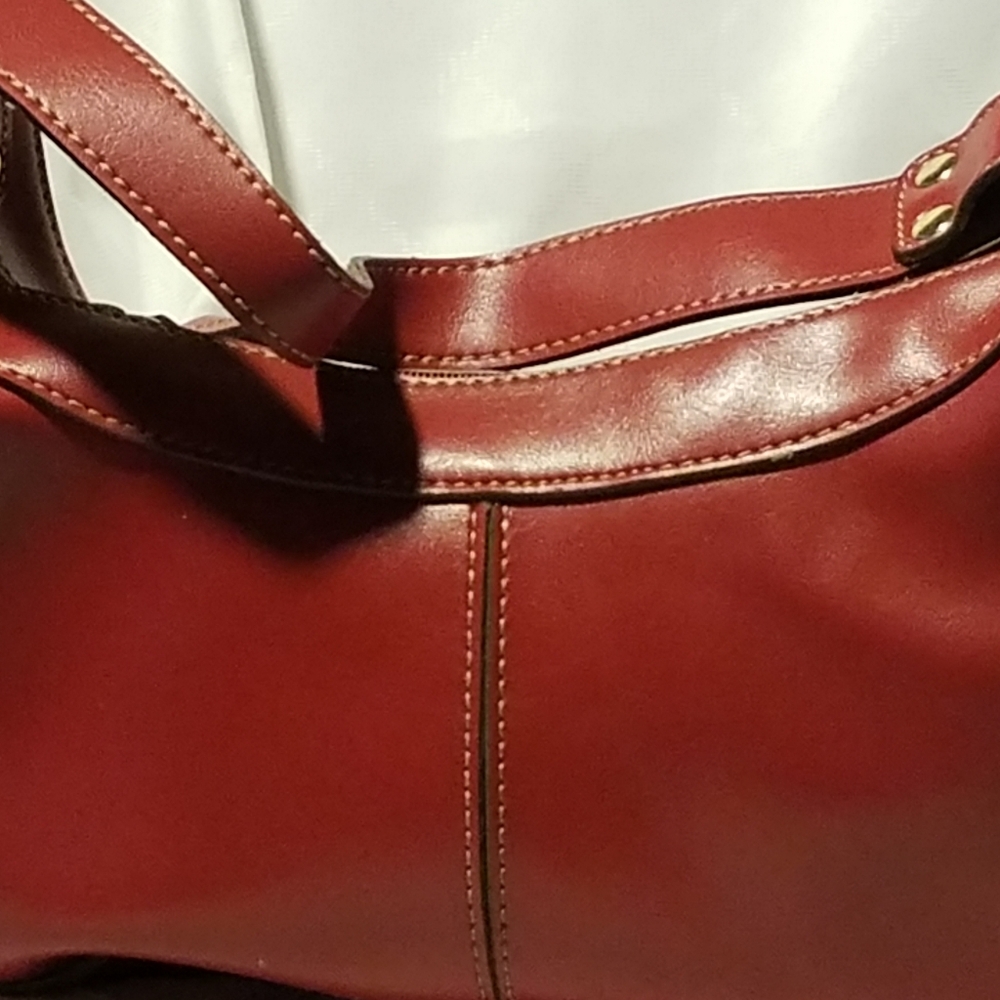 Red Faux Leather handbag